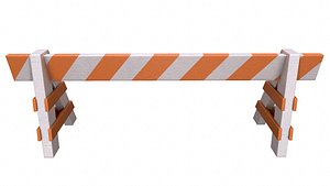 wooden barricade 3D