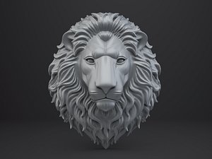 Lion Bust - Animal Figurine