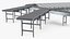 3D Parcel Sorting Conveyor System Curved model