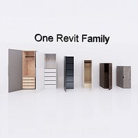 Cupboard Ikea Pax  2 - Revit Family parametric