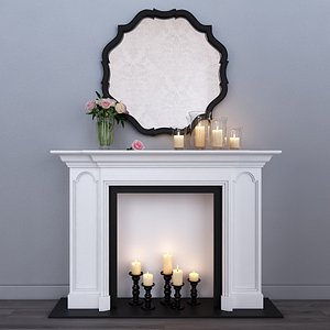 decorative fireplace 3d max