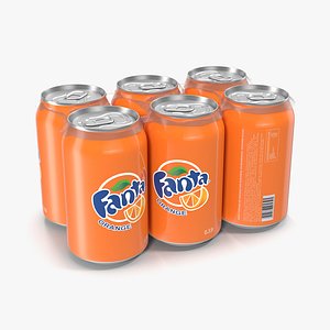 3d model pack cans fanta