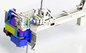 3D Automatic CNC Pipe Bending Machine with Multi-Axis Precision Control 3D CAD Model