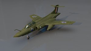 3D blackburn buccaneer 52b aircraft