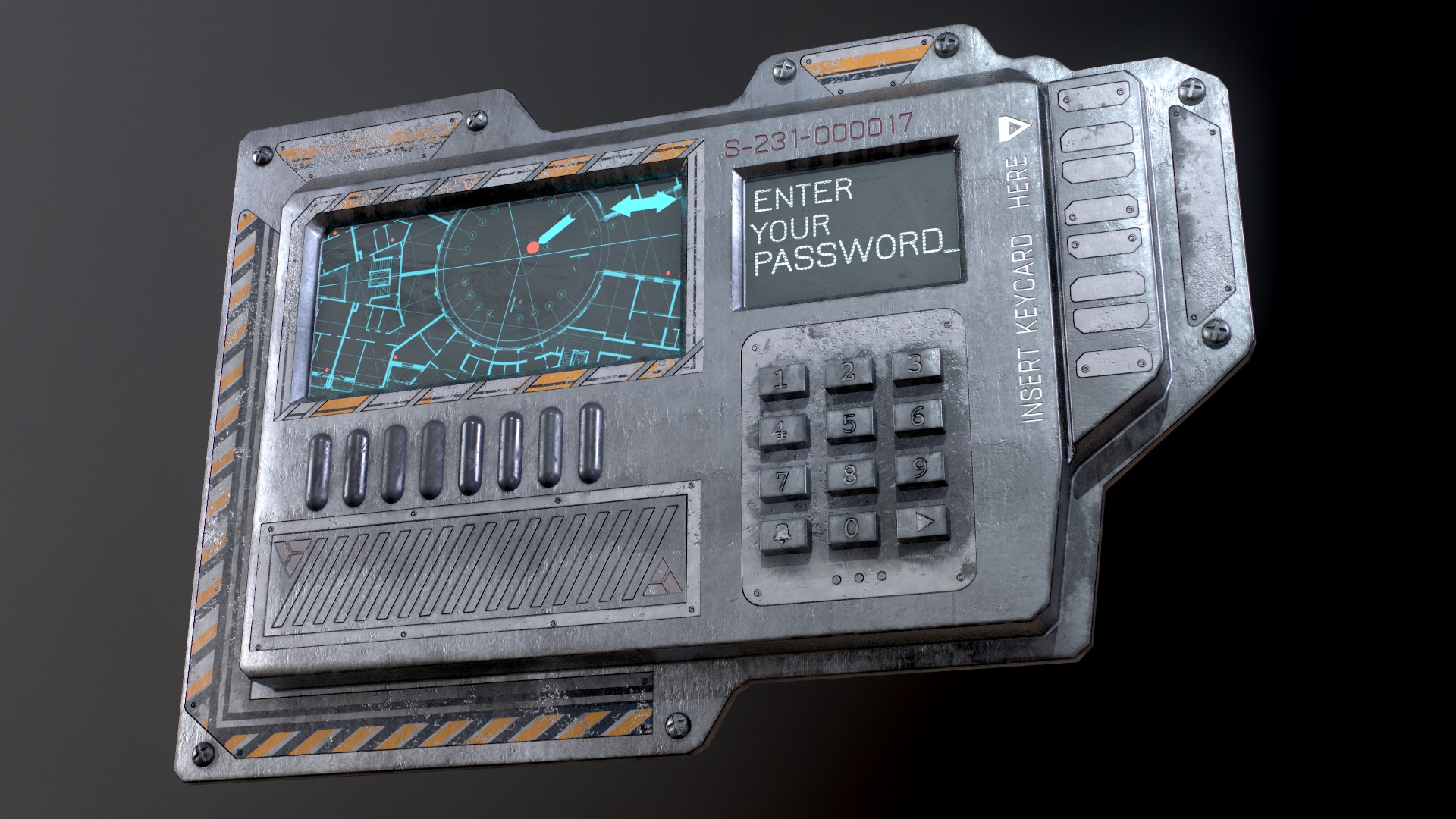 Electric Lock Keypad Card 3D - TurboSquid 1633339