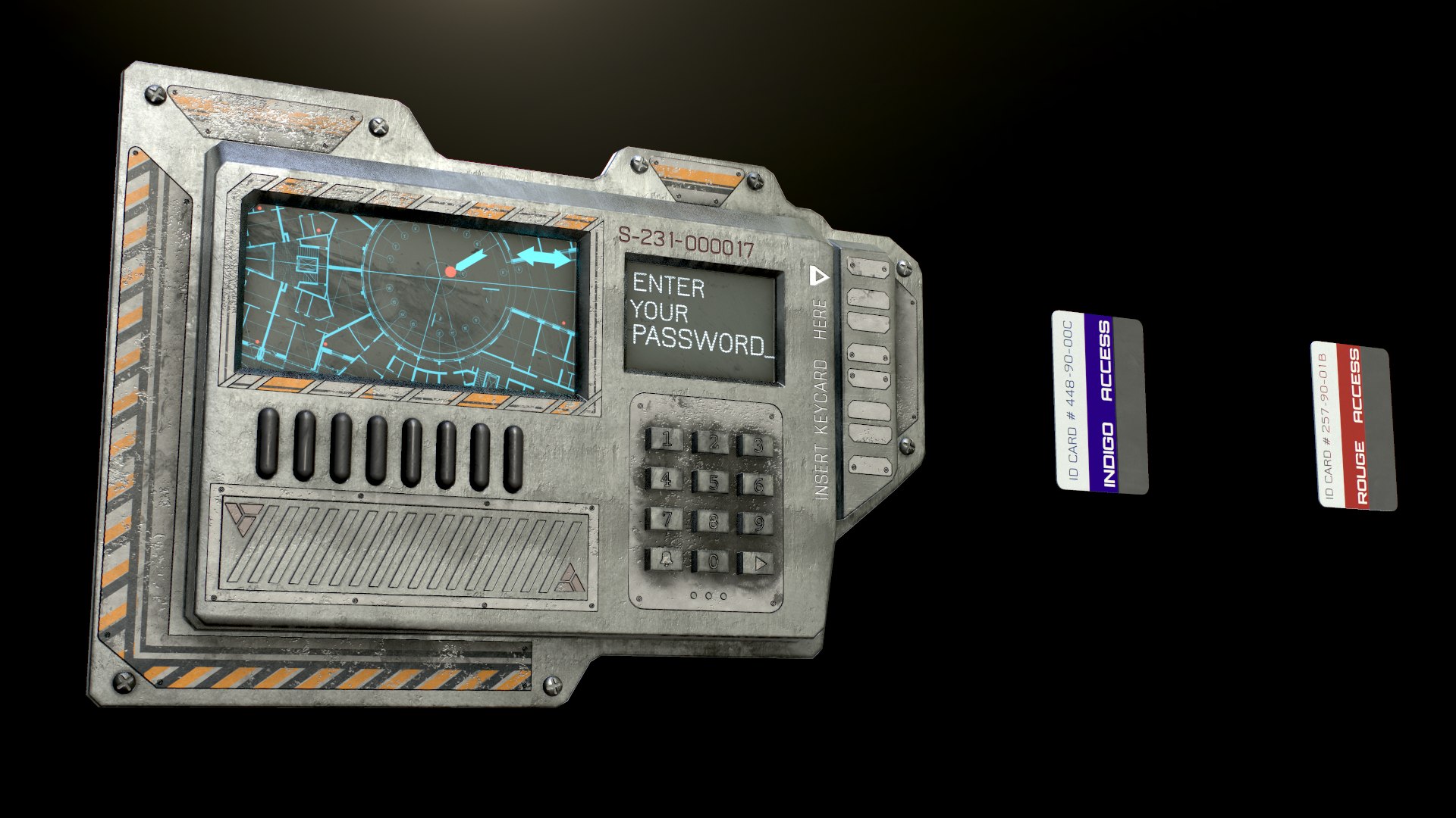 Electric Lock Keypad Card 3D - TurboSquid 1633339