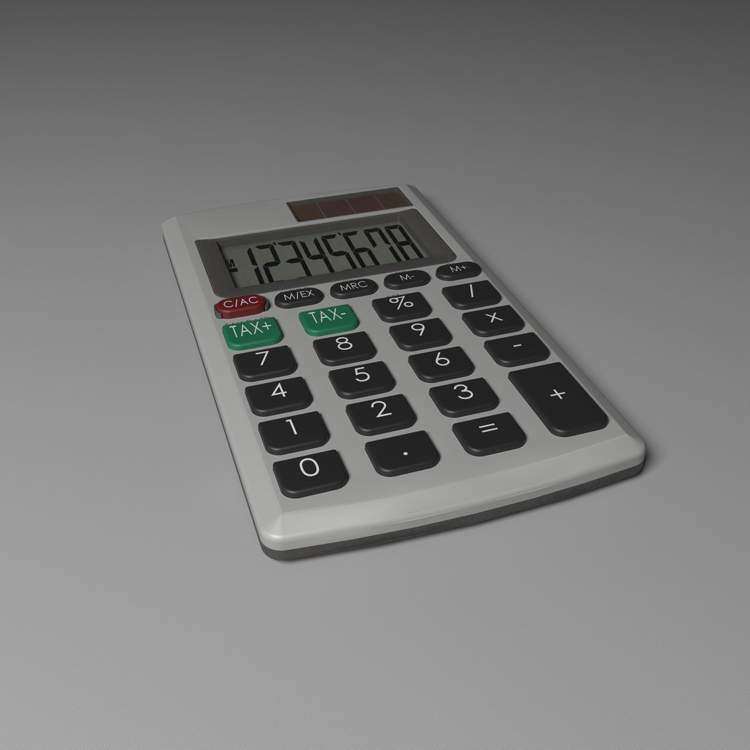 Simple Calculator 3D Model - TurboSquid 1371830