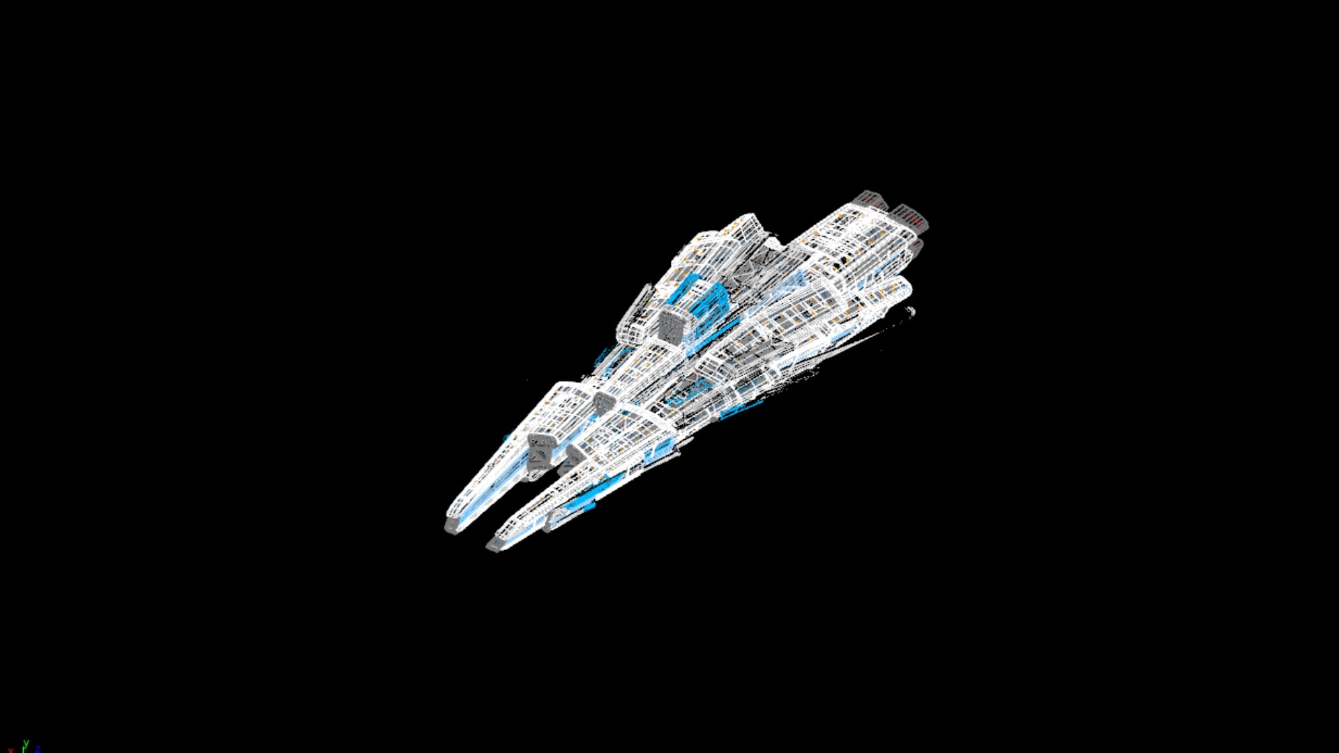Lowpoly Sci Fi Spaceship Space Craft Air Vehicle 40 3D model ...