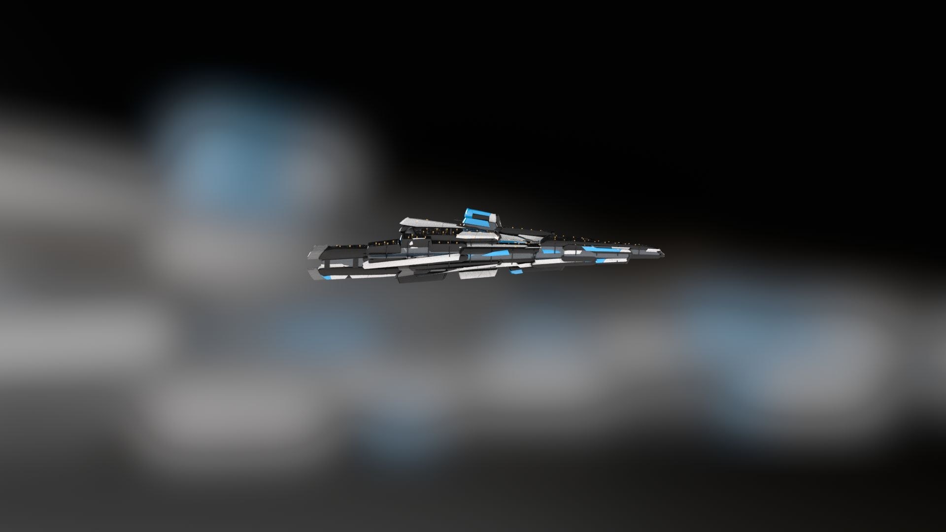 Lowpoly Sci Fi Spaceship Space Craft Air Vehicle 40 3D model ...