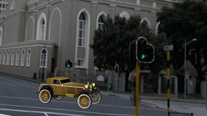 3D roadster car