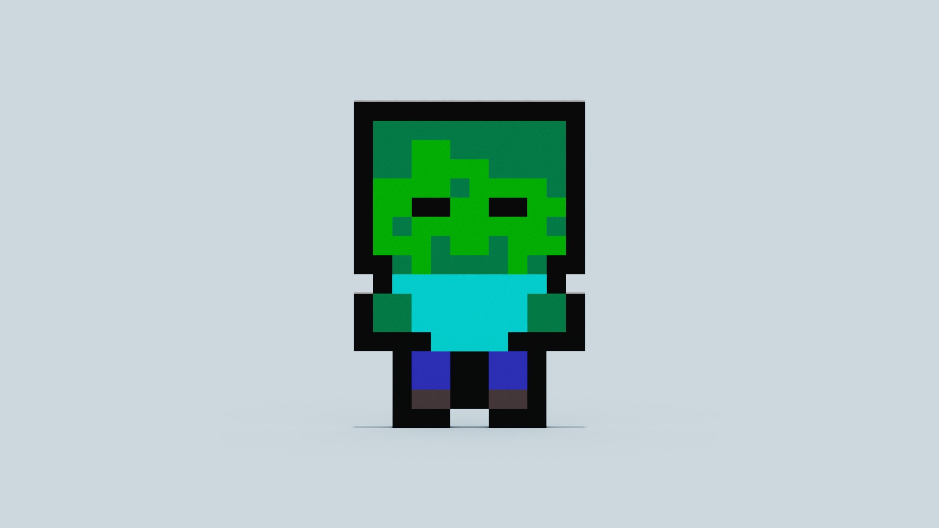 3D Pixel Zombie Model - TurboSquid 1970967