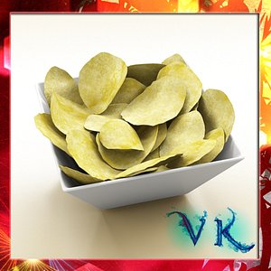 3d model of chips bowl
