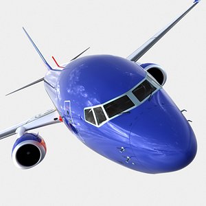 Southwest Airlines Boeing 737-800 with Interior Rigged for Maya