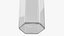 Glass Bottle Decorative Hex