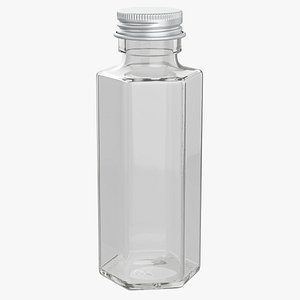3D model Glass Bottle Decorative Hex