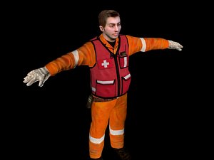 3d fireman medic model