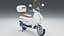 Retro Pearl Classic Scooter High Detail 4K PBR Vehicle 3D Model