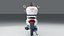 Retro Pearl Classic Scooter High Detail 4K PBR Vehicle 3D Model