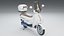 Retro Pearl Classic Scooter High Detail 4K PBR Vehicle 3D Model