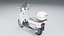 Retro Pearl Classic Scooter High Detail 4K PBR Vehicle 3D Model