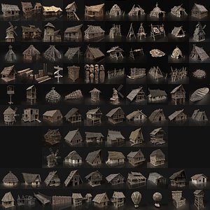 BIGGEST AAA HOUSES BUILDER PACK COLLECTION VIKING ORC PRIMAL