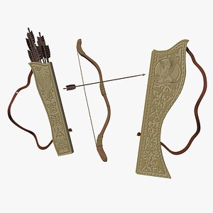 3d model quiver bow