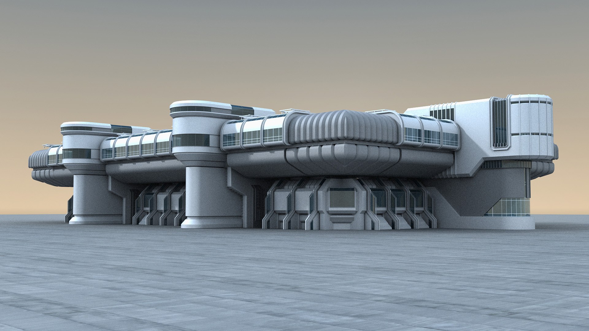 Future Building 015 Model - TurboSquid 2039546
