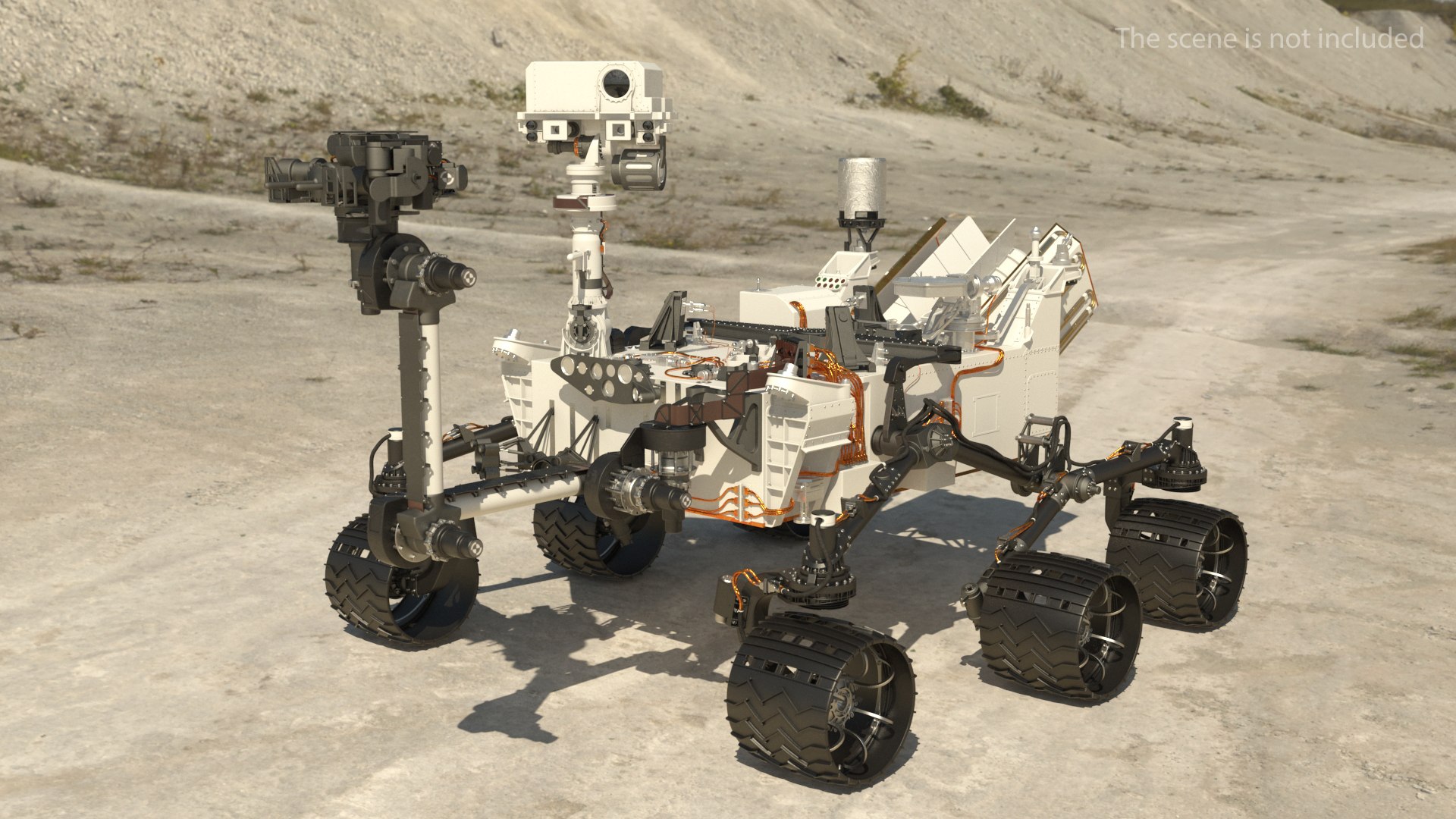 Curiosity Mars Rover 3D model preview