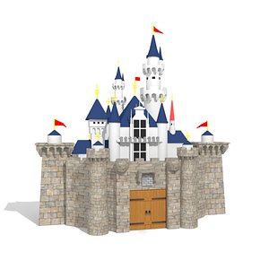 cartoon castle 3D model