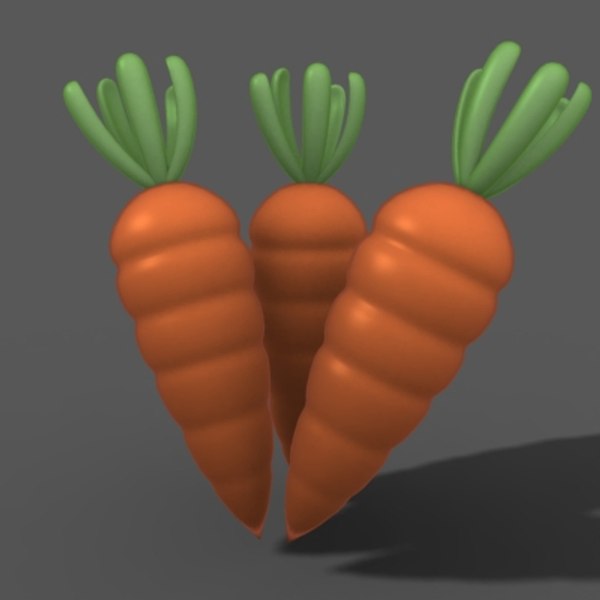 maya cartoon style carrot