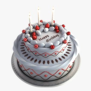 3d birthday cake model