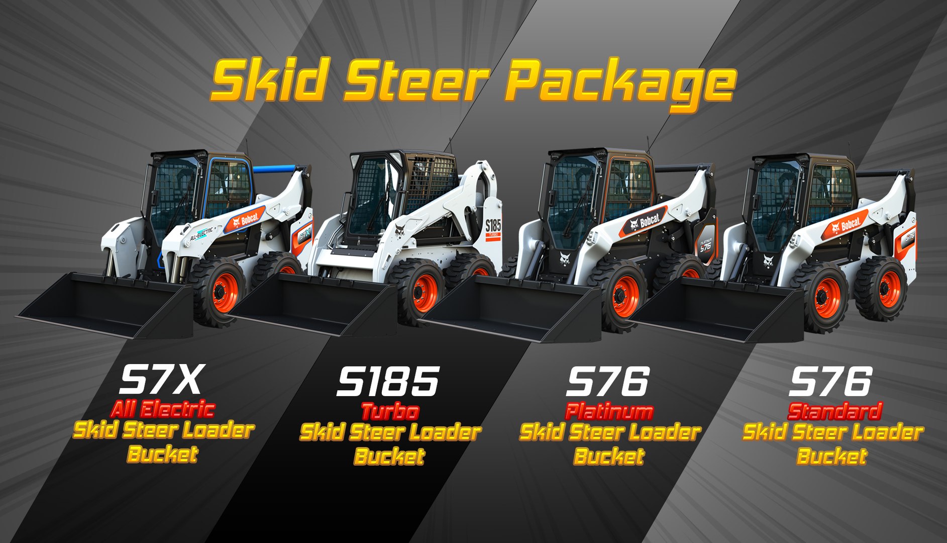 3D Skid Steers Package E 4 Tems Model TurboSquid 2154112