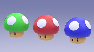 3D model Super Mario Mushroom