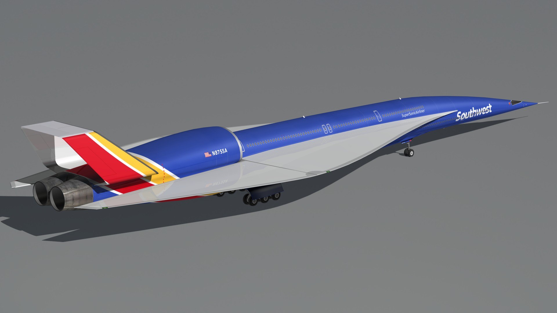 3D SSA Southwest Airlines - TurboSquid 2154566