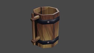 3D wooden mug