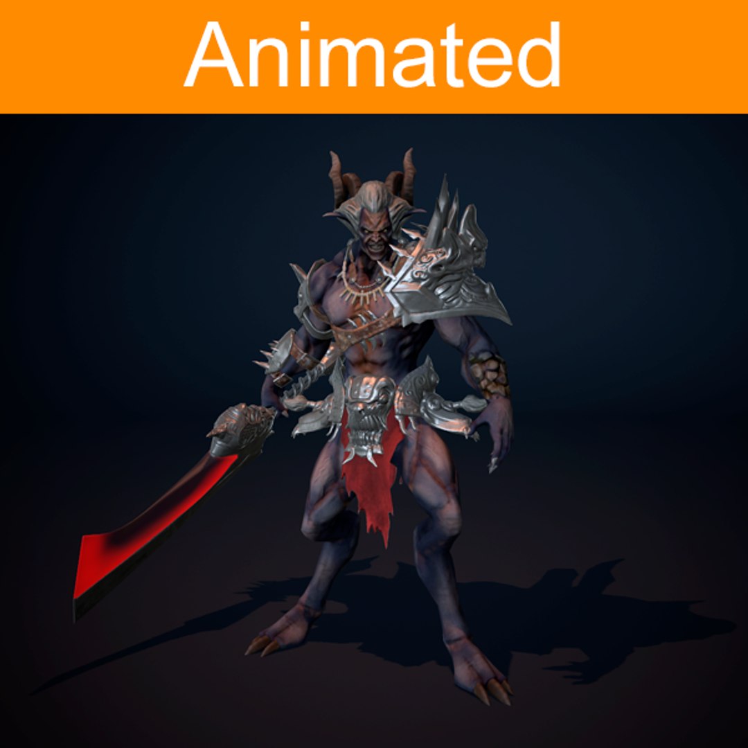 3d Model Character Demon Animations