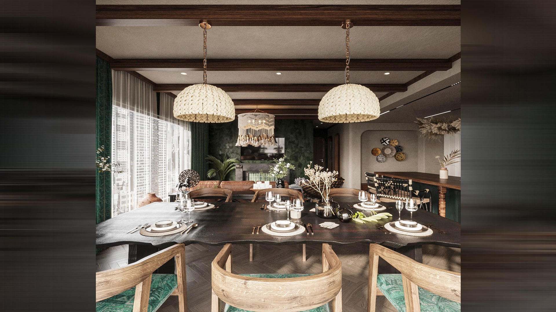 Living Kitchen Dining 14 - Open Floor Plan - Maiholuxury - MAX FBX OBJ ...