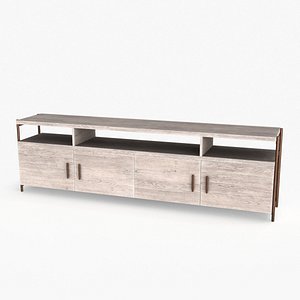 3D model Winter wood Light Bronze 80 Media Console
