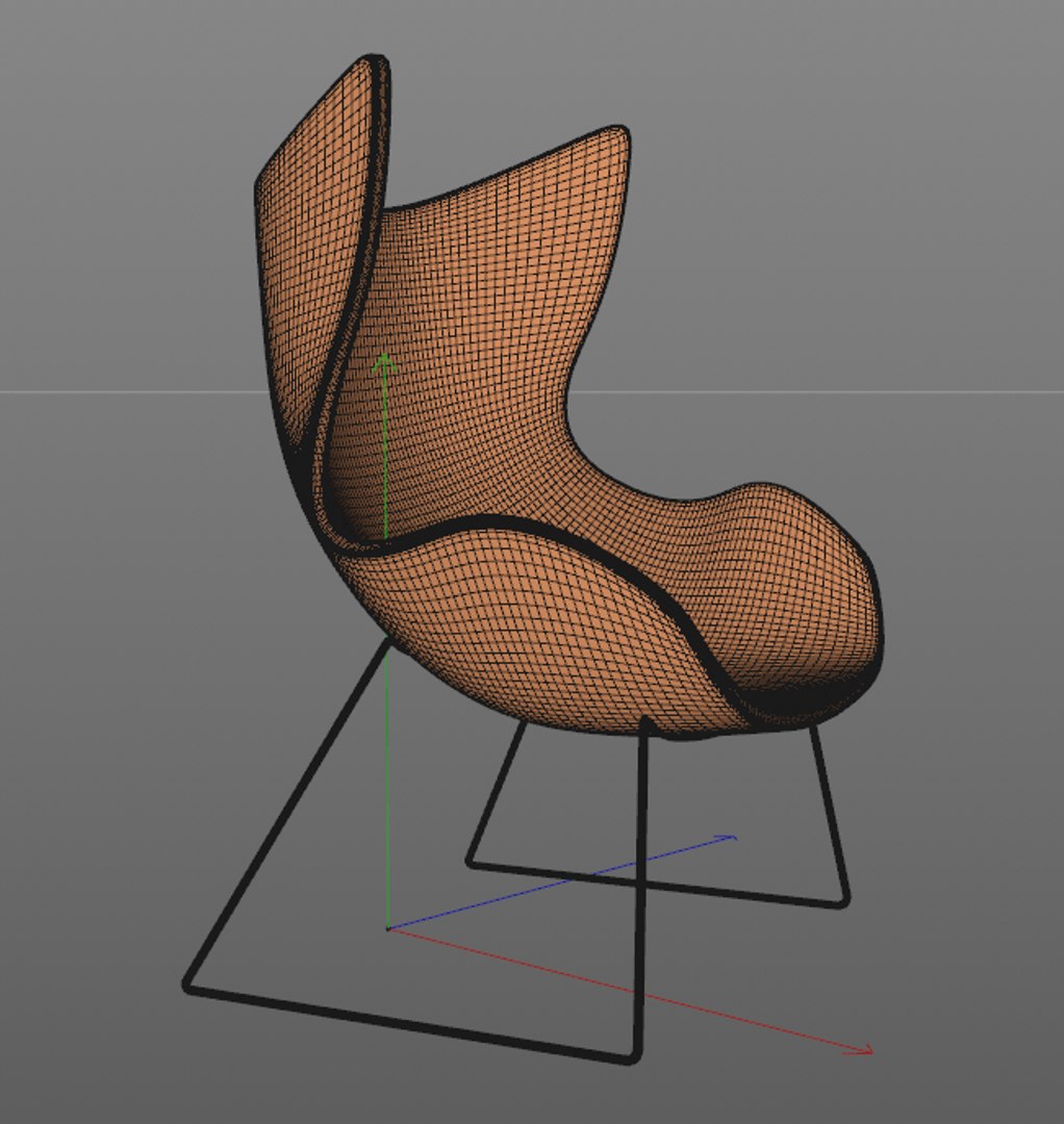3D Retro Highback Chair Model - TurboSquid 1164558