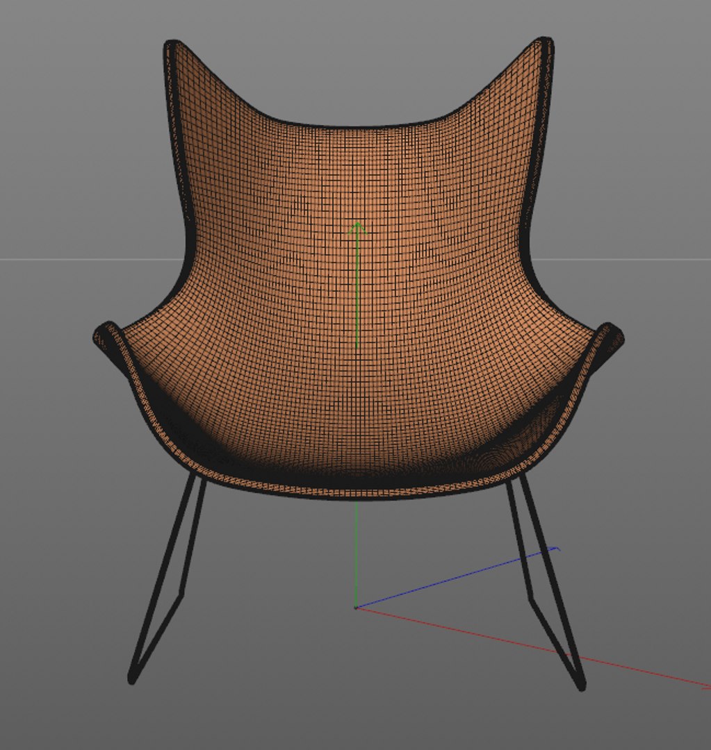 3D Retro Highback Chair Model - TurboSquid 1164558