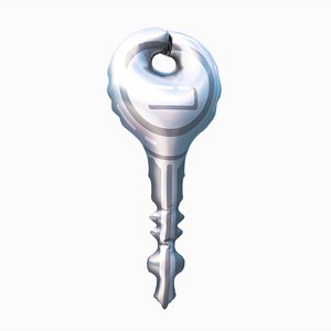 3D Key Shaped Balloon 01