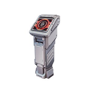 sci-fi console monitor 3D model