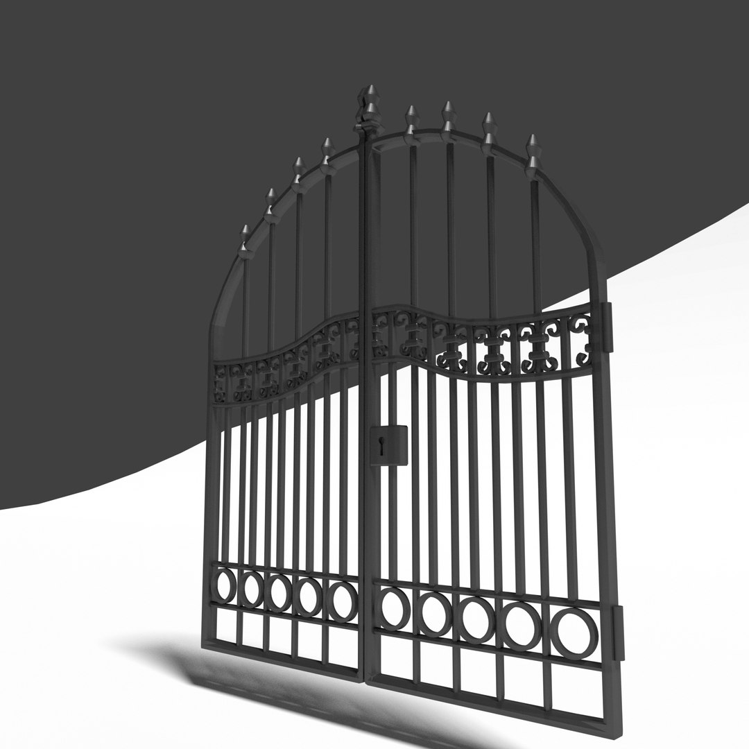 Wrought Iron Gate 4 LOW POLY 3D TurboSquid 1834543