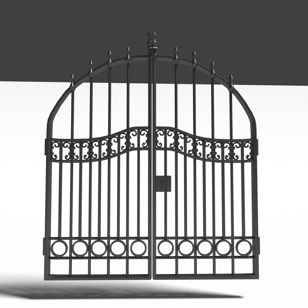 Wrought Iron Gate 4 LOW POLY 3D TurboSquid 1834543