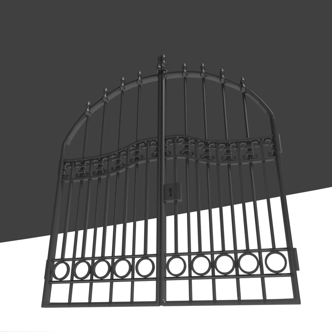 Wrought Iron Gate 4 LOW POLY 3D TurboSquid 1834543