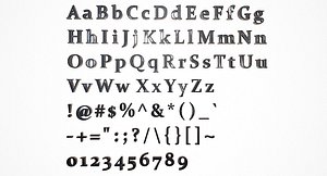 english letters 3D model