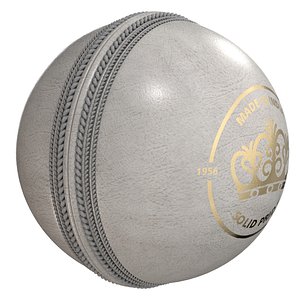 3D model Cricket ball white crown