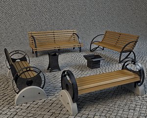 3d benches urns