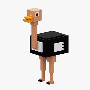 Voxel Ostrich