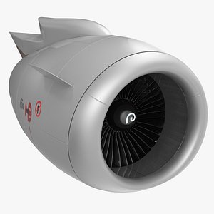 Aircraft Jet Turbofan Engine